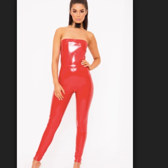plt red jumpsuit